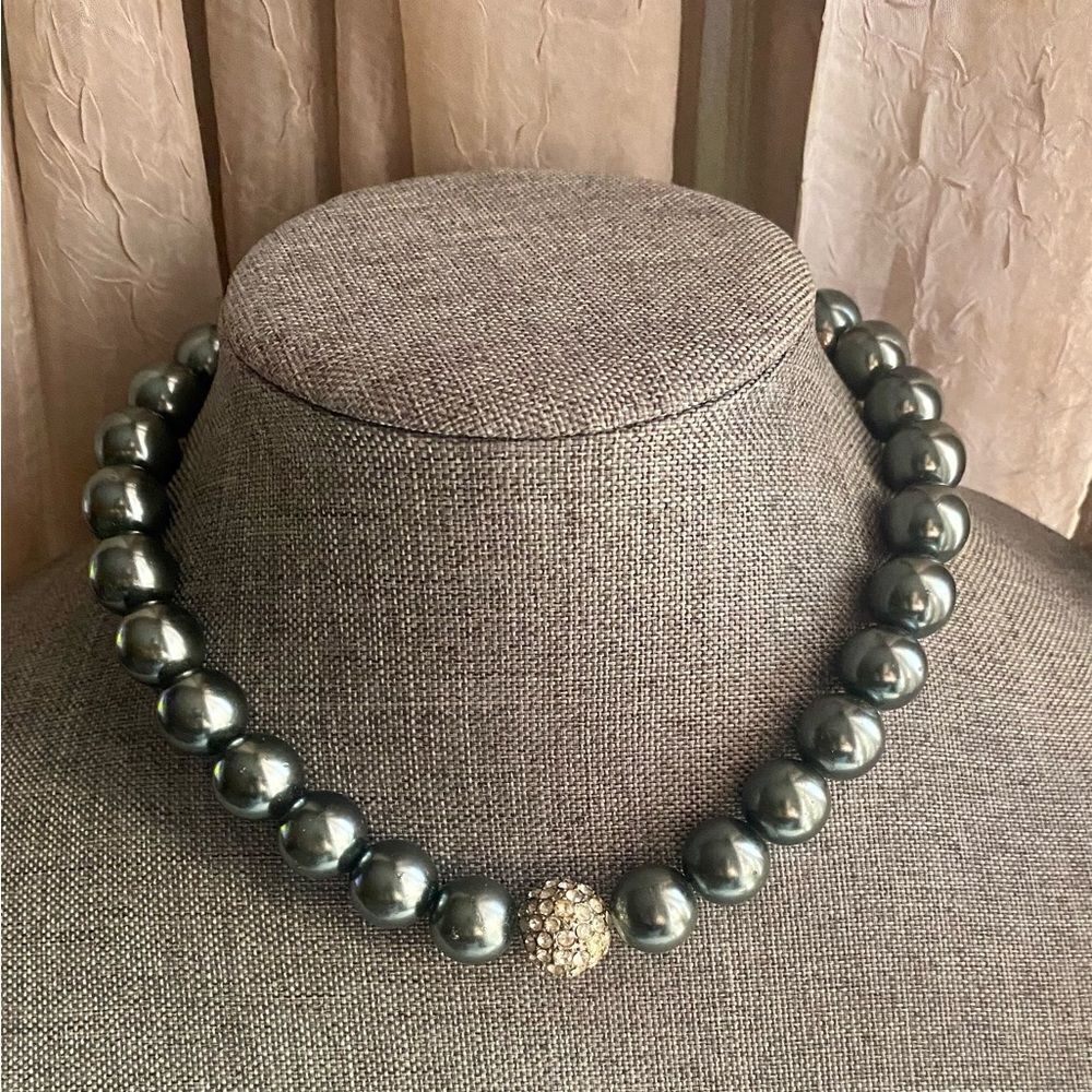 Faux Grey Pearl Necklace